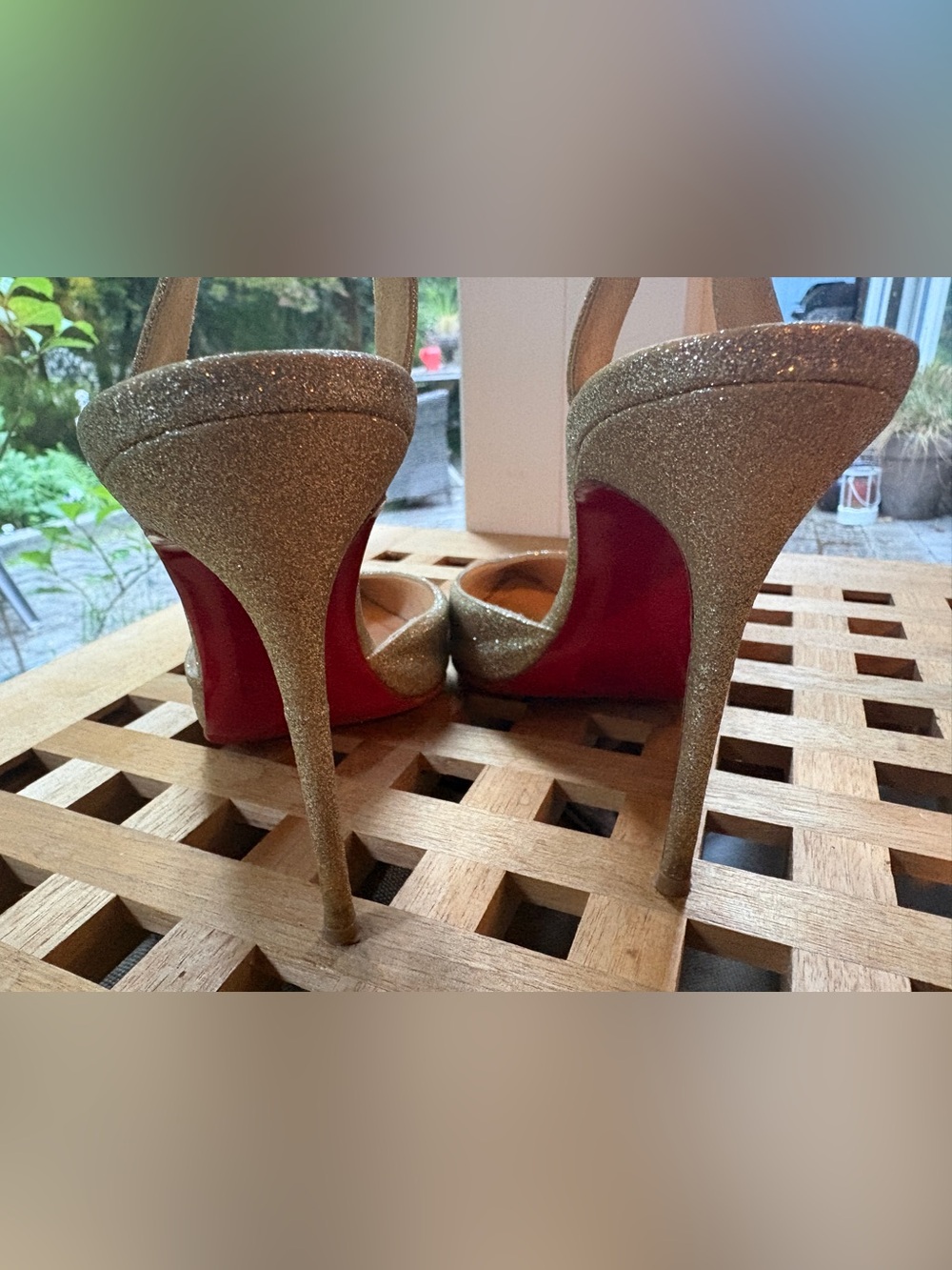 Christian Louboutin Ever 100 glitter slingback pumps - Picture 5 of 8